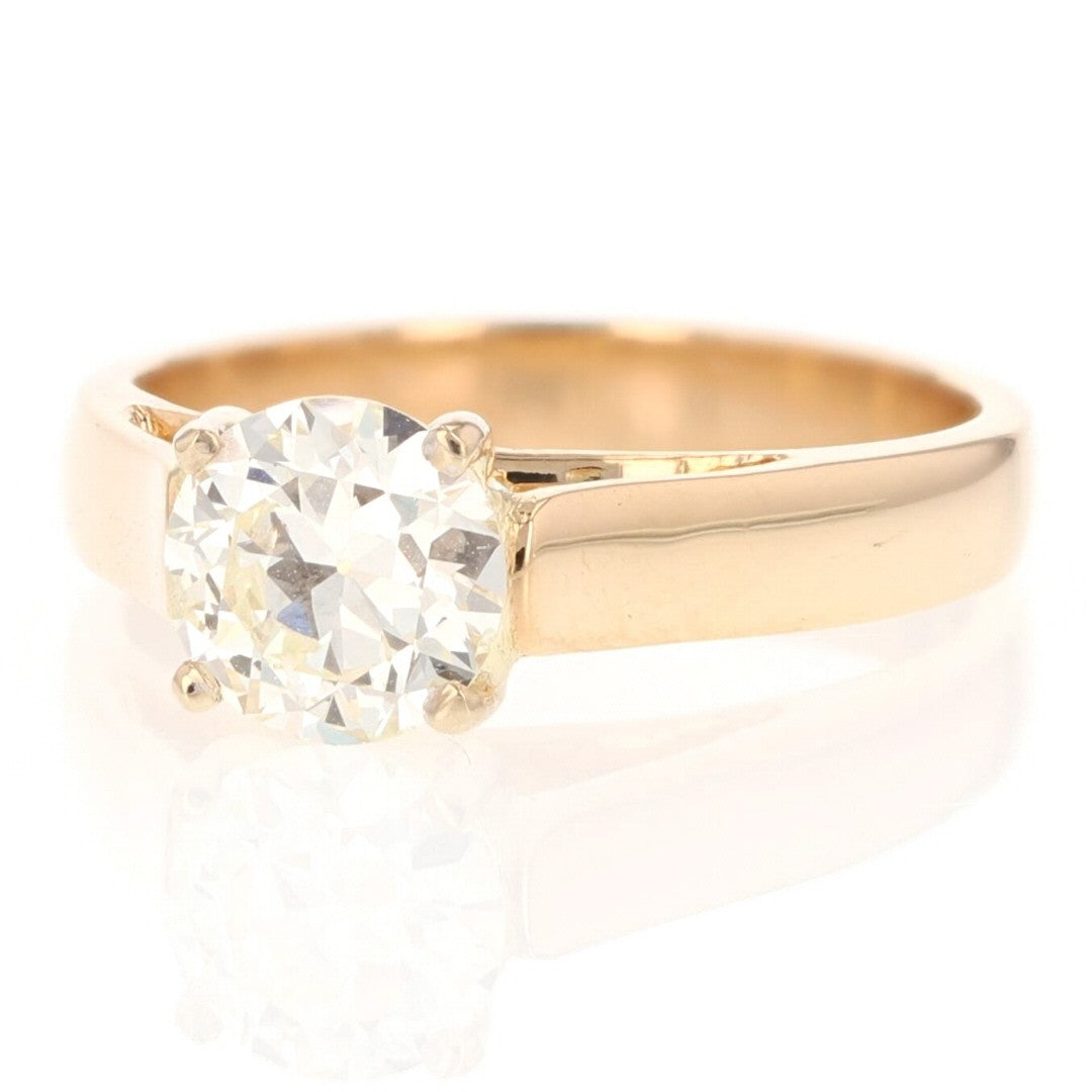 1.10ct Circular Brilliant Diamond Engagement Ring — GIA Certified, 18k Yellow Gold