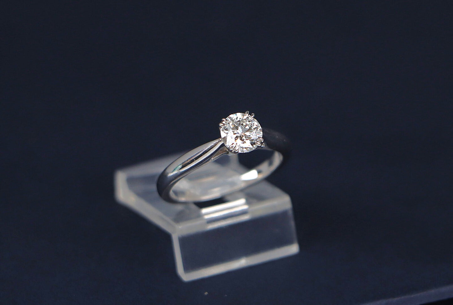 0.55ct Round Brilliant Diamond Solitaire Ring — GIA Certified, Platinum