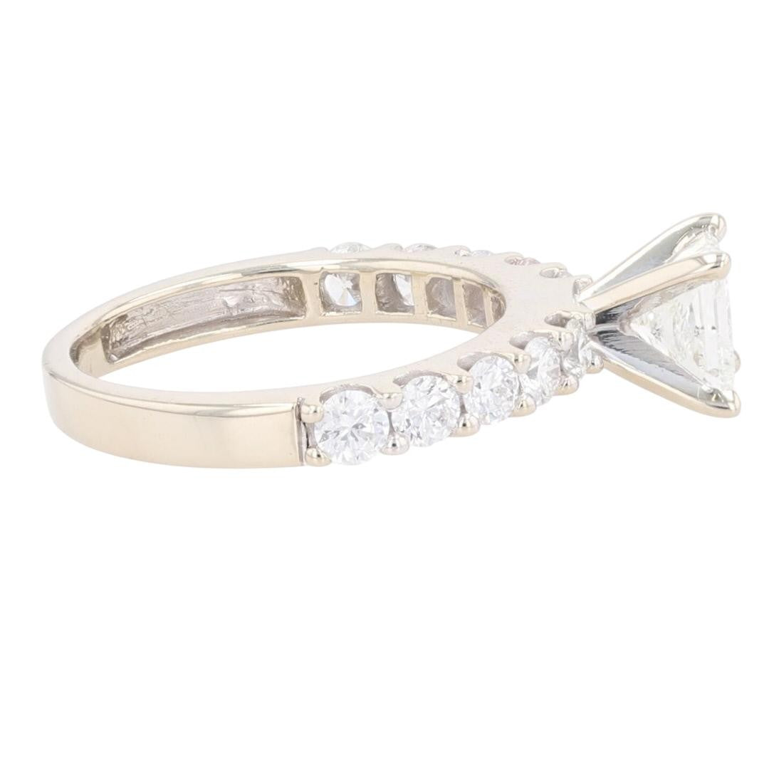 1.7ct Princess Cut Diamond Wedding Set — GIA Certified, 14k White Gold