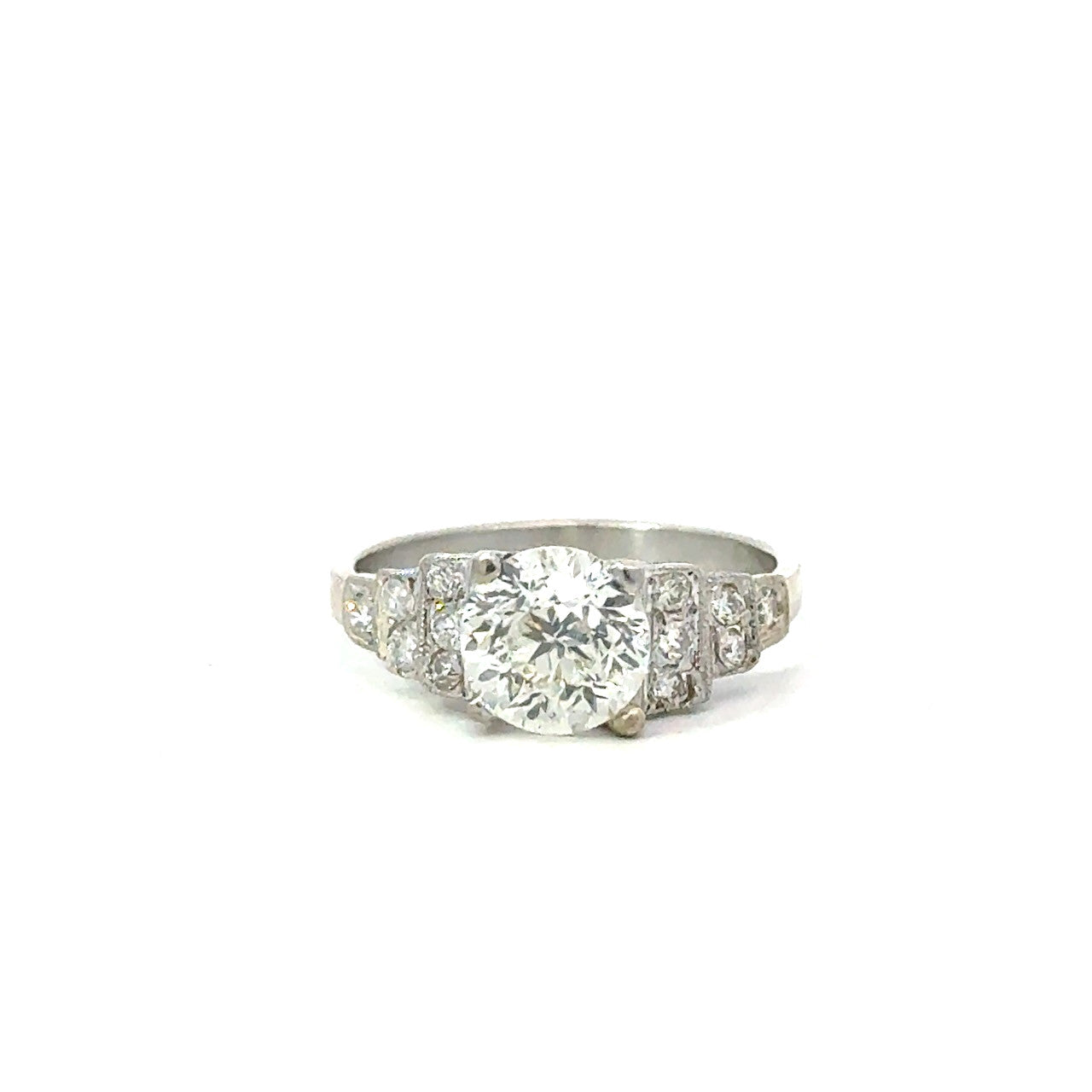 1.60ct Round Brilliant Three-Stone Diamond Ring — GIA Certified, Platinum