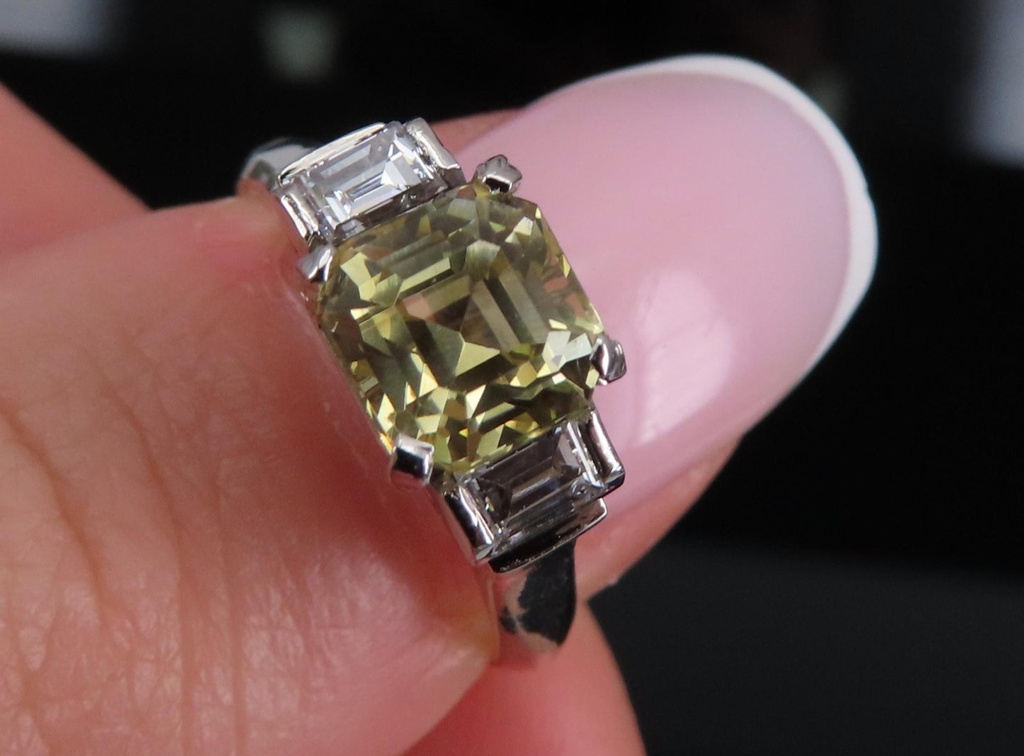 1.87ct Yellow Sapphire & 0.45ct Diamond Ring — GIA Certified, Platinum