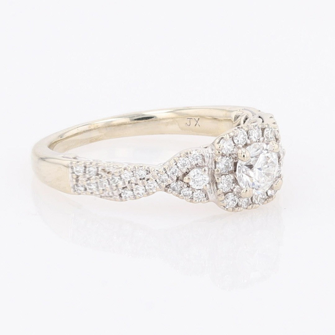 0.83ct Round Brilliant Diamond Art Deco Ring — GIA Certified, Platinum