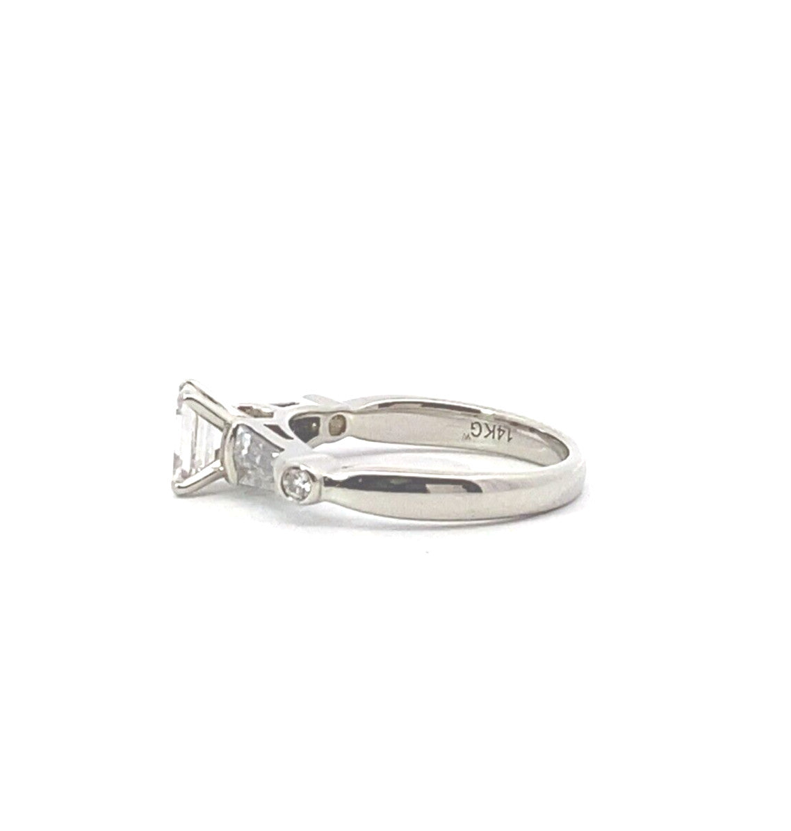0.51ct Emerald Diamond Solitaire Ring — GIA Certified, 14k White Gold