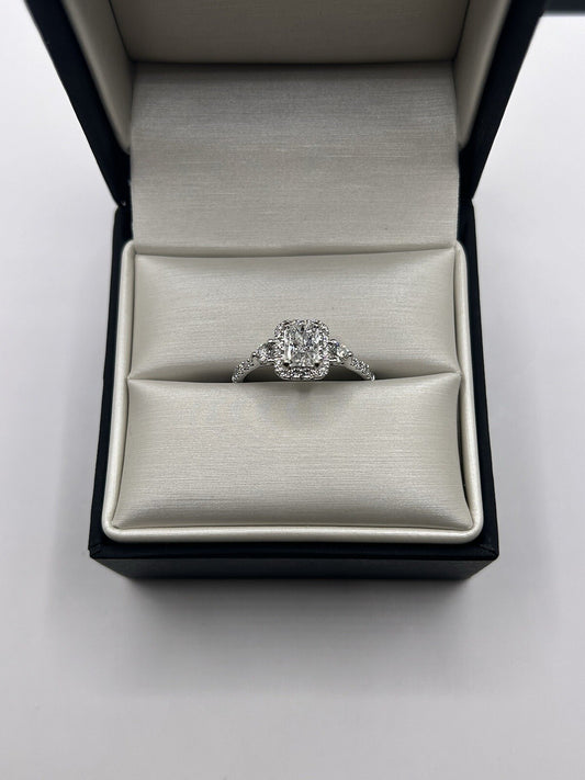 0.63ct Radiant Diamond Engagement Ring — GIA Certified, 14k White Gold