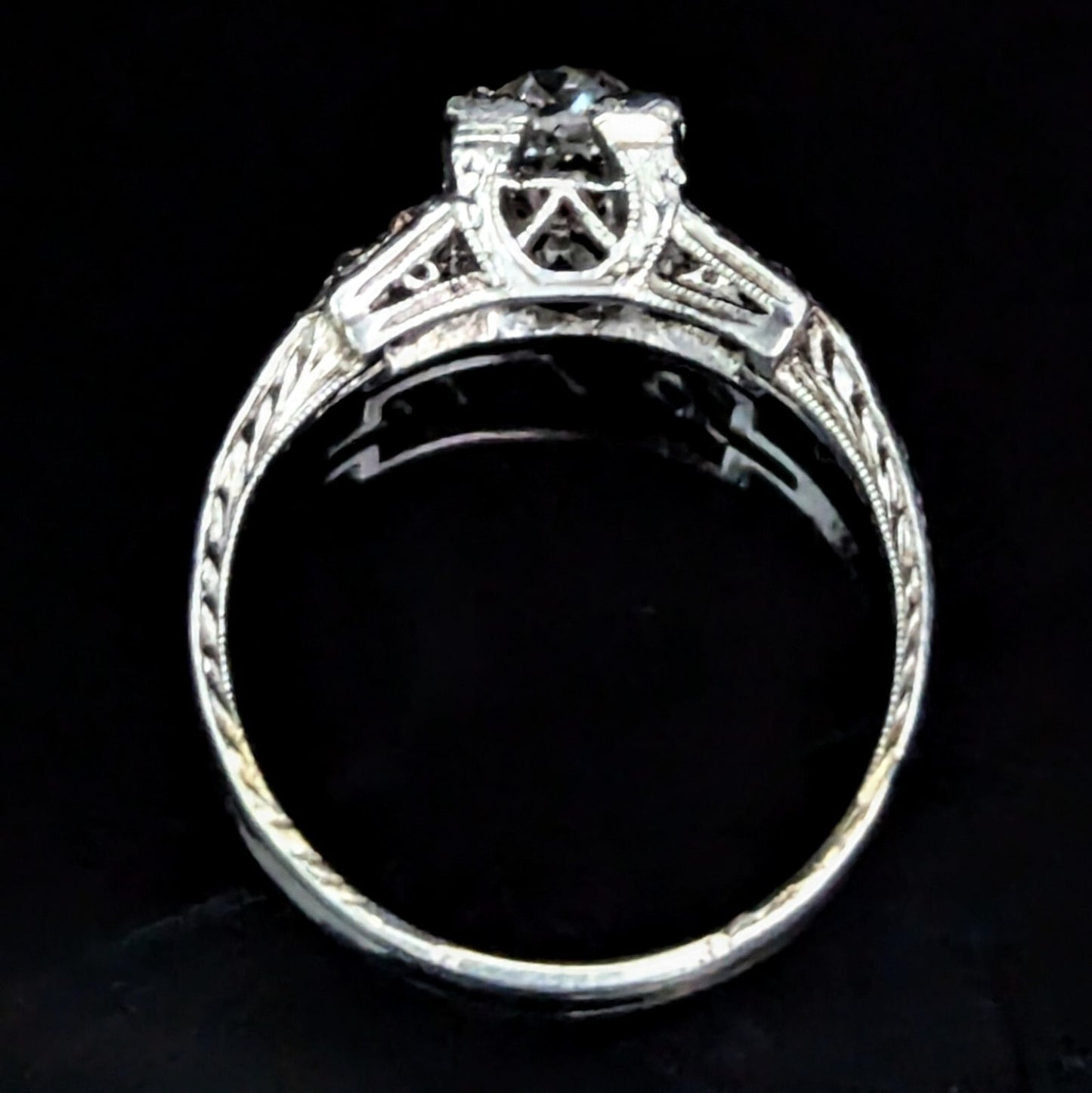 1.15ct Old European Cut Diamond Art Deco Ring — GIA Certified, Platinum