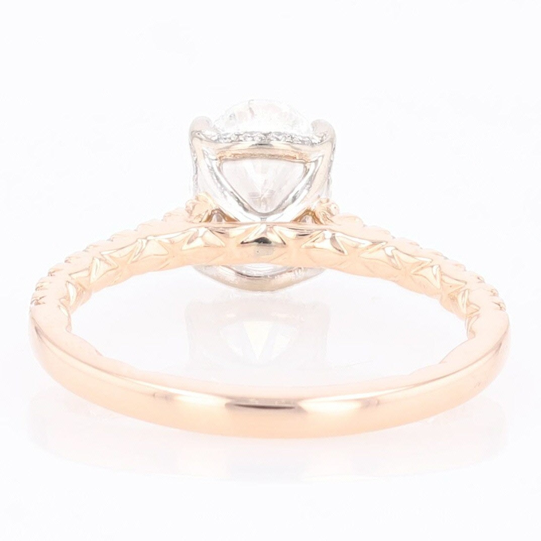 1.51ct Oval Diamond Engagement Ring — GIA Certified, 14k White Gold