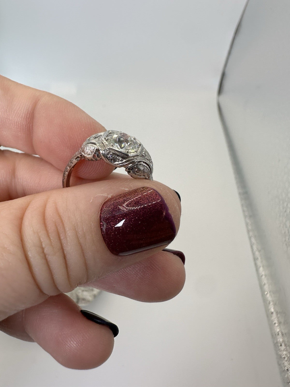 0.98ct Marquise Diamond Engagement Ring — GIA Certified, Platinum
