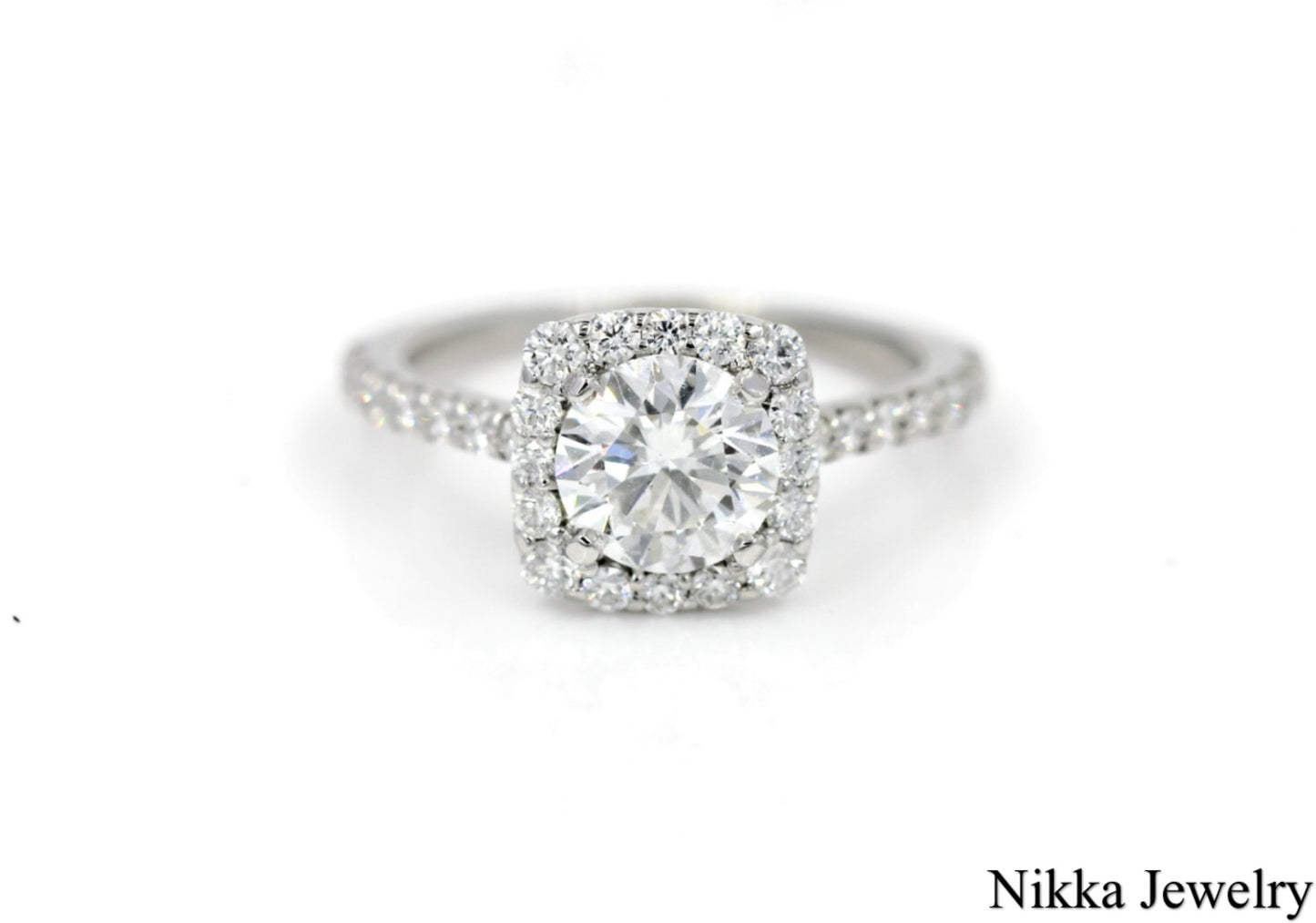 1.09ct Round Brilliant Diamond Engagement Ring — GIA Certified, 18k White Gold