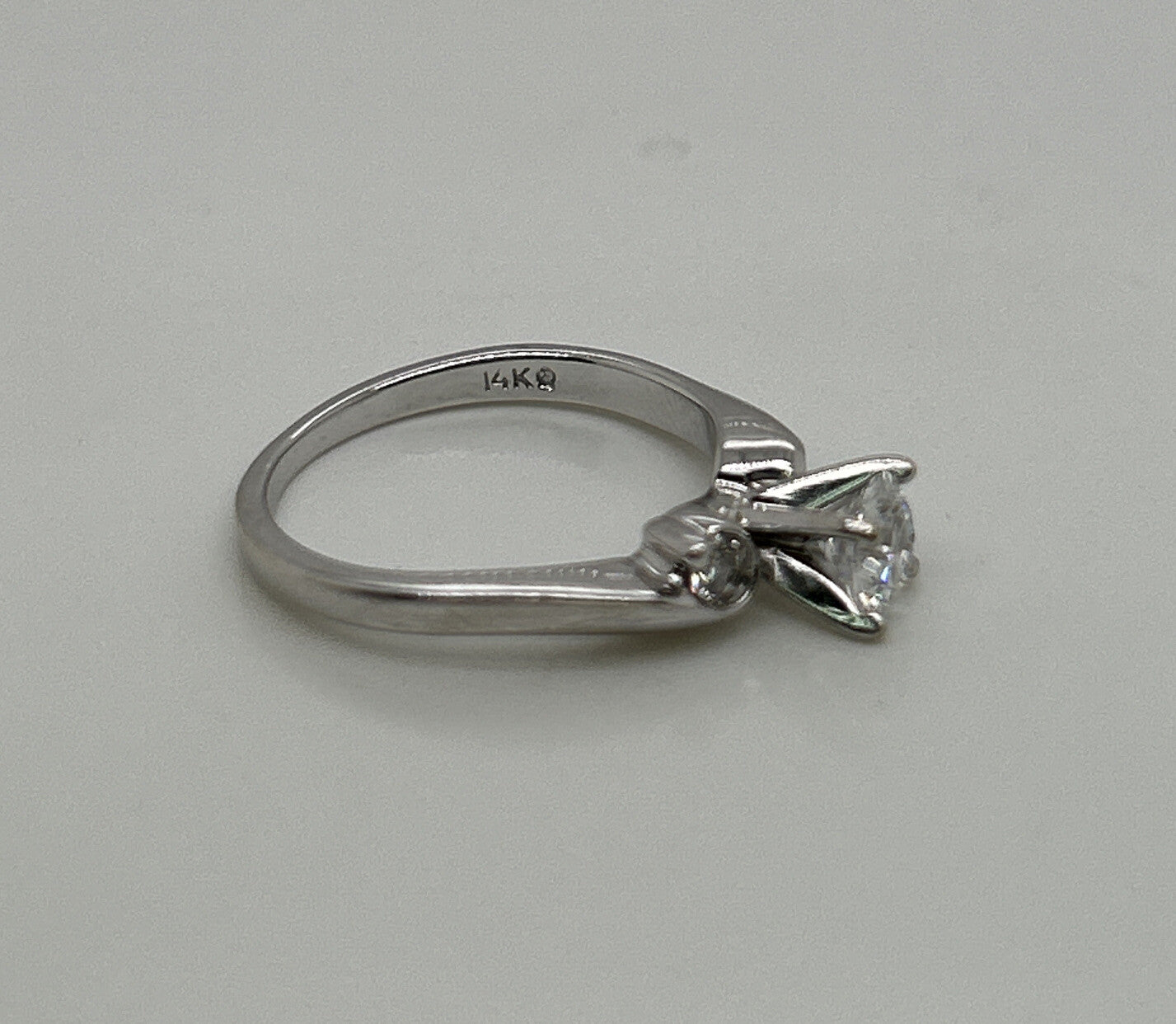0.51ct Round Brilliant Diamond Wedding Band — GIA Certified, 14k White Gold