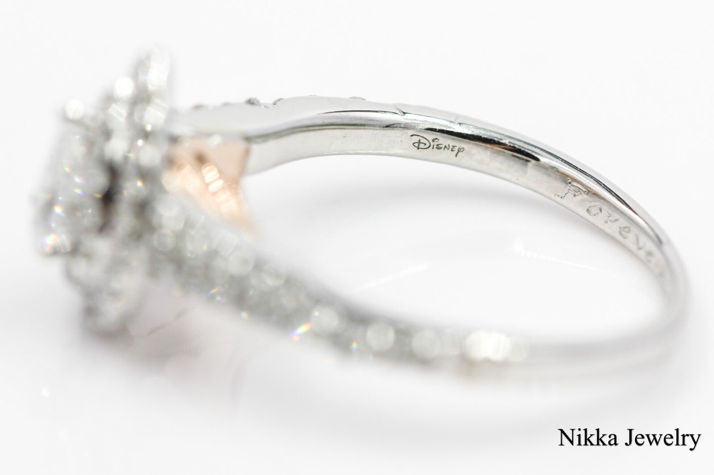 0.41ct Pear Brilliant Diamond Halo Engagement Ring — GIA Certified, 14k White Gold