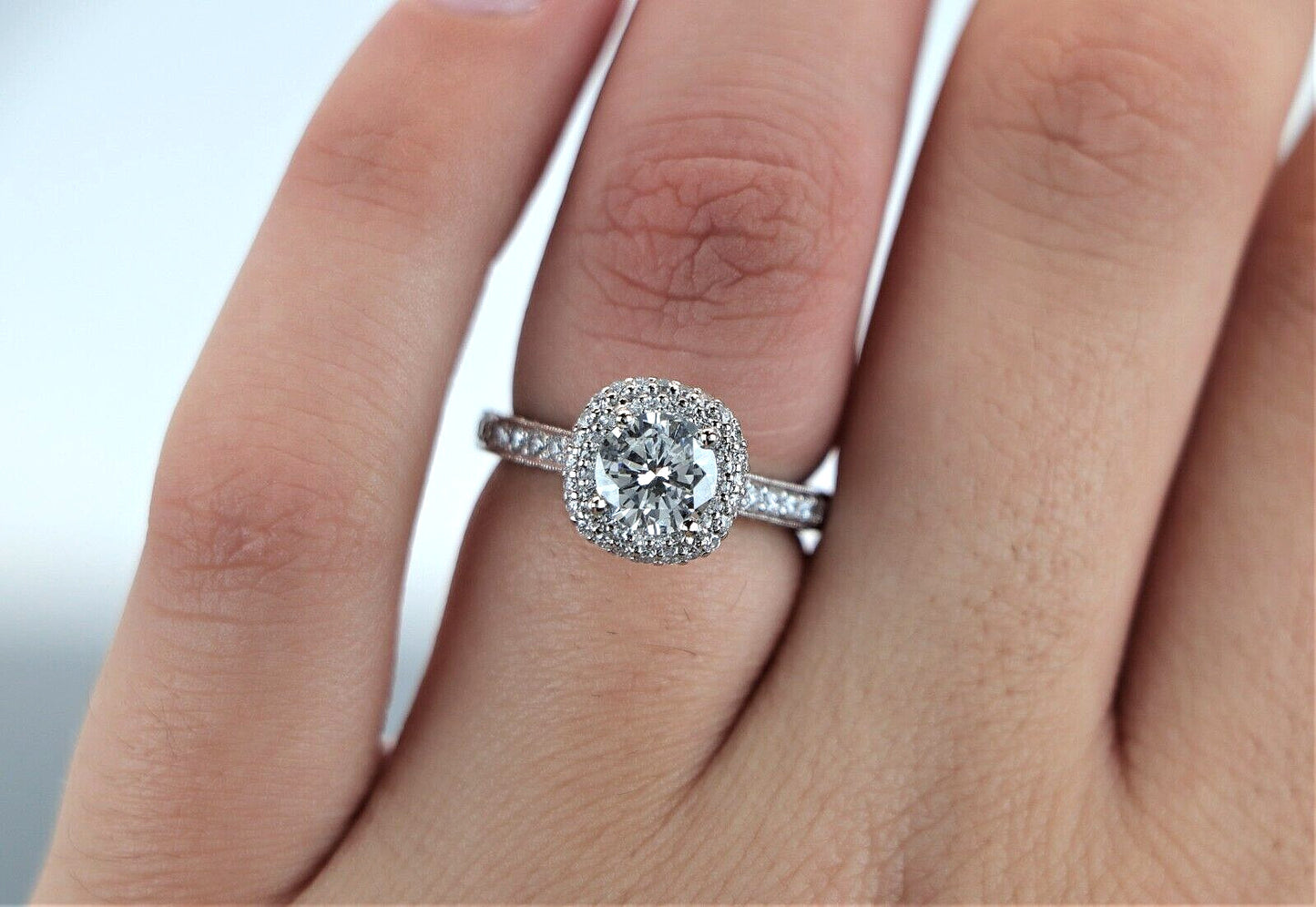 0.96ct Round Brilliant Diamond Engagement Ring — GIA Certified, Platinum