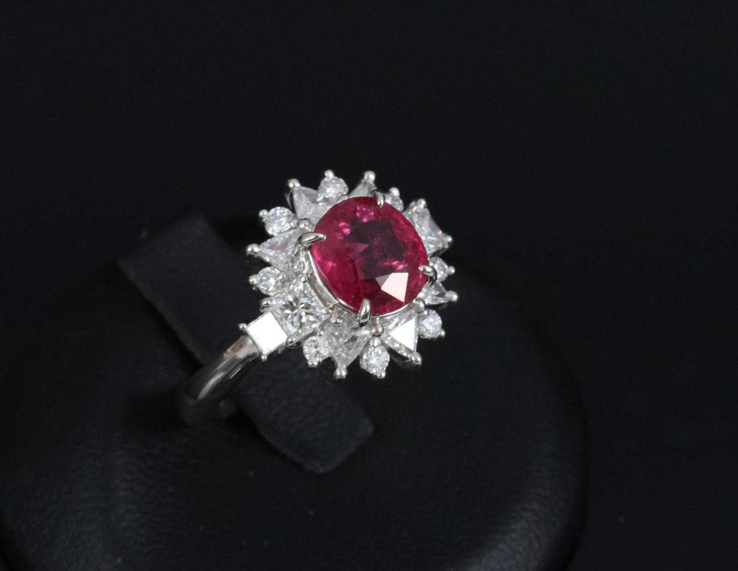 2.36ct Cushion Ruby & 1.02ct Diamond Ring — GIA Certified, Platinum