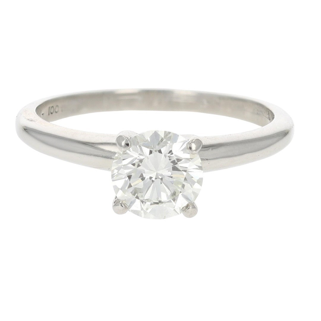 1.01ct Round Brilliant Diamond Solitaire Ring — GIA Certified, Platinum