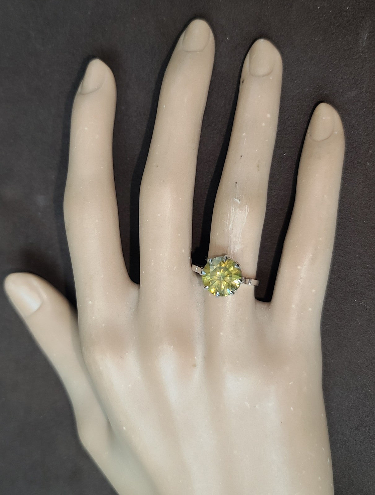 3.95ct Round Brilliant Natural Deep Yellow Diamond Ring — GIA Certified, Platinum