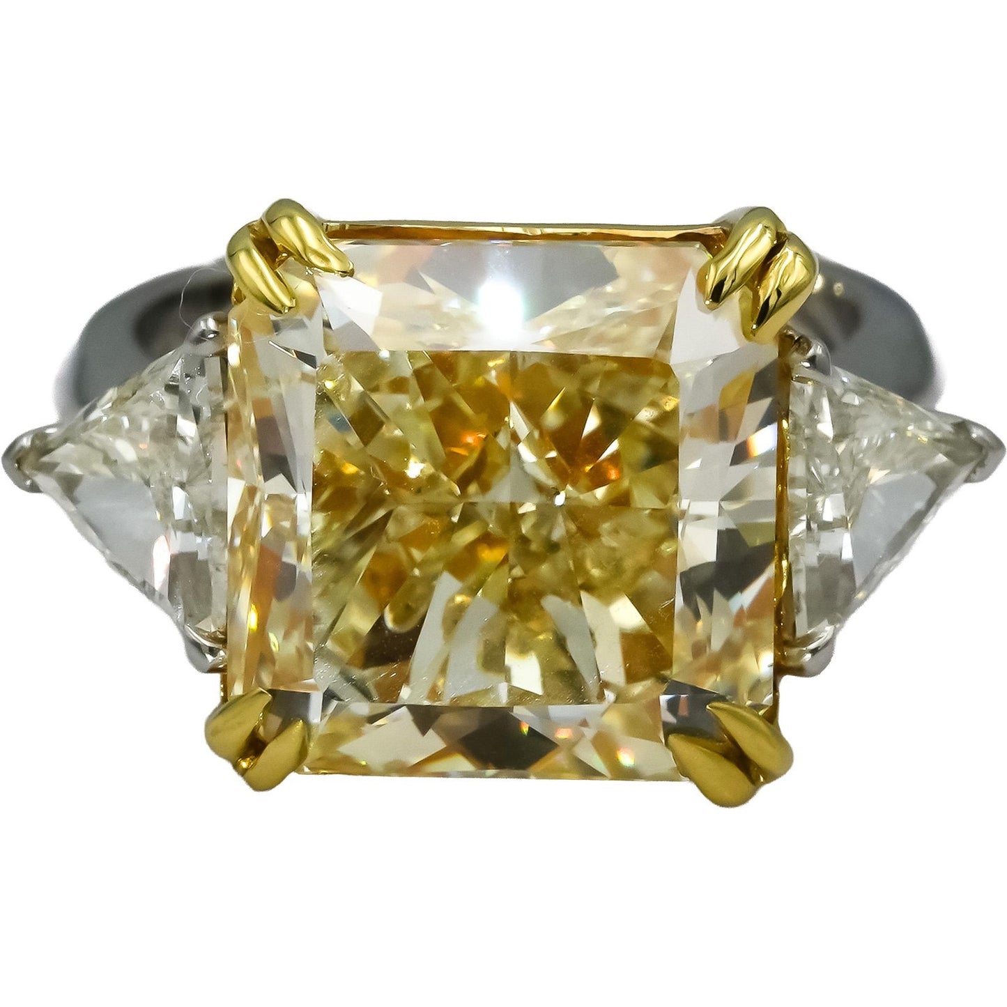 11.51ct Radiant Cut Diamond Statement Ring — GIA Certified, Platinum & 18k Gold