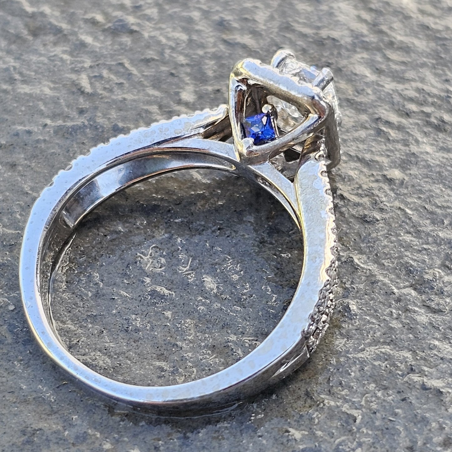 0.60ct Cushion Modified Brilliant Diamond Engagement Ring — GIA Certified, 14k White Gold