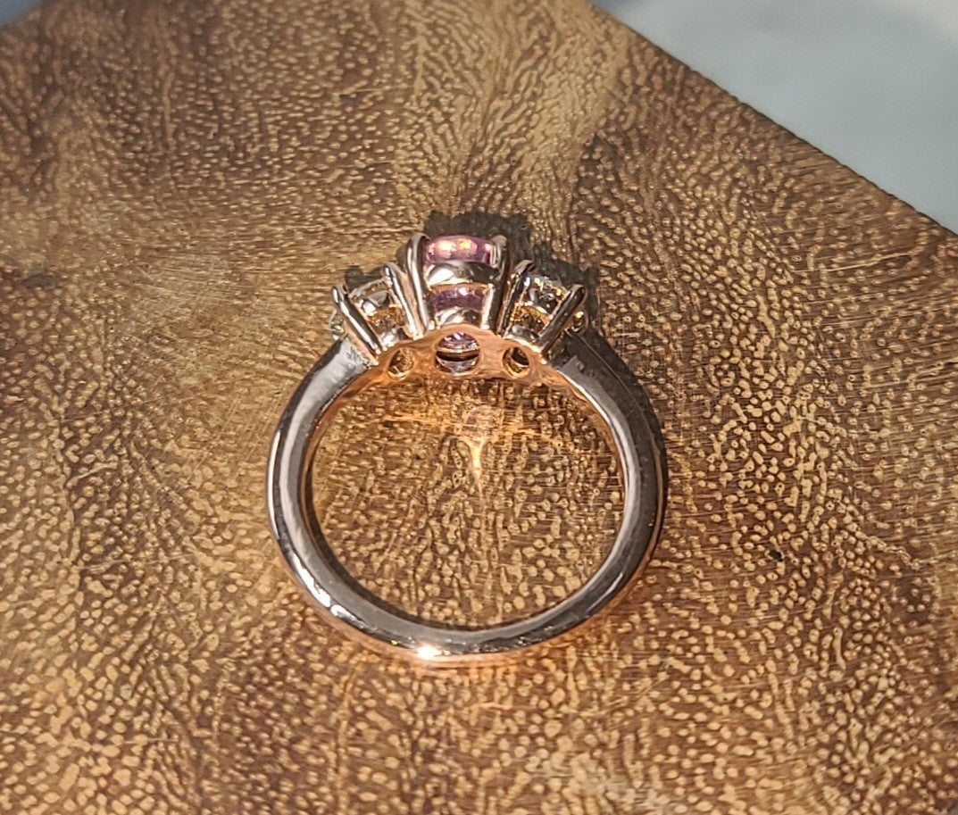 2.02ct Oval Pink Sapphire & 1.00ct Diamond Ring — GIA Certified, Platinum