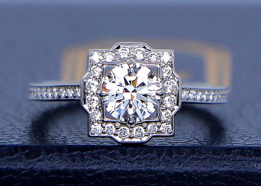 0.50ct Round Brilliant Diamond Engagement Ring — GIA Certified, Platinum