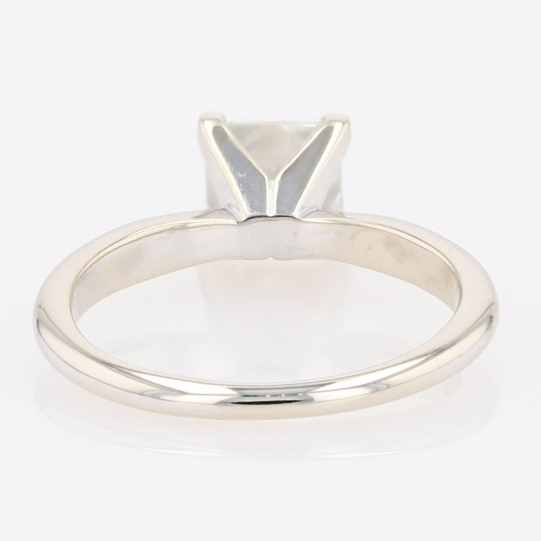 0.70ct Princess Cut Diamond Halo Engagement Ring — GIA Certified, 14k White Gold