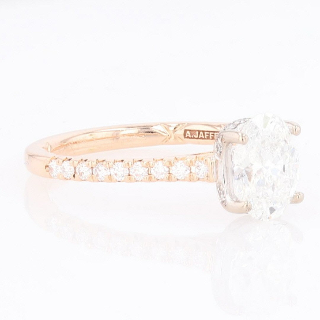 1.51ct Oval Diamond Engagement Ring — GIA Certified, 14k White Gold