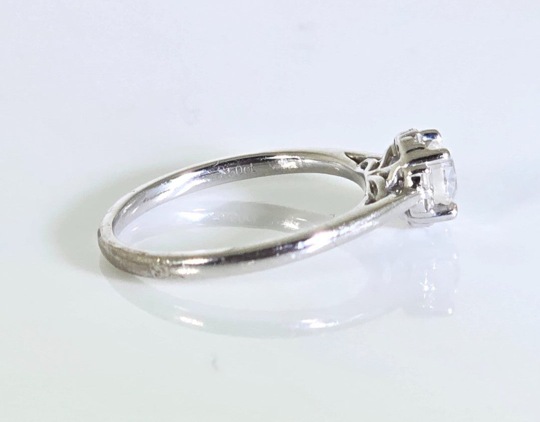 0.50ct Round Brilliant Diamond Solitaire Ring — GIA Certified, 18k White Gold
