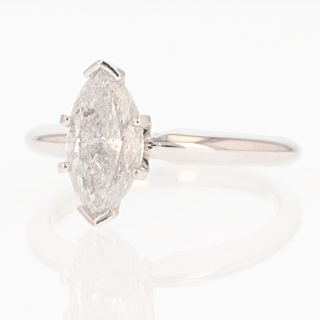 2.02ct Marquise Diamond Solitaire Ring — GIA Certified, 14k White Gold