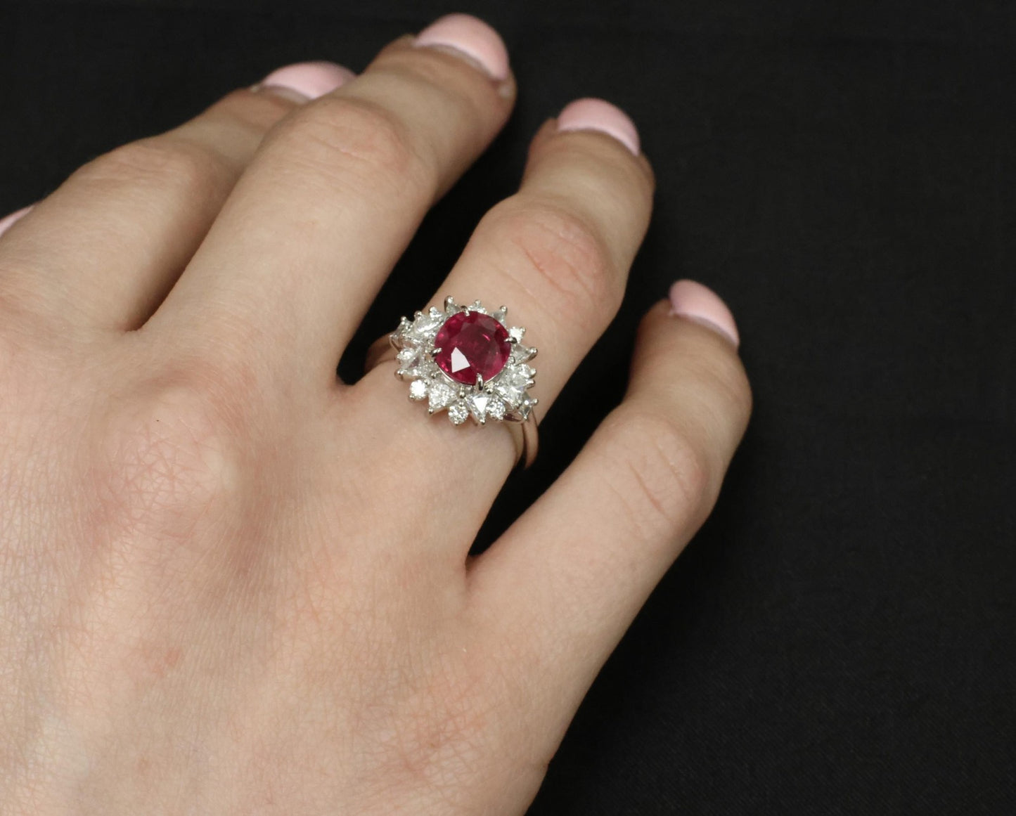 2.36ct Cushion Ruby & 1.02ct Diamond Ring — GIA Certified, Platinum