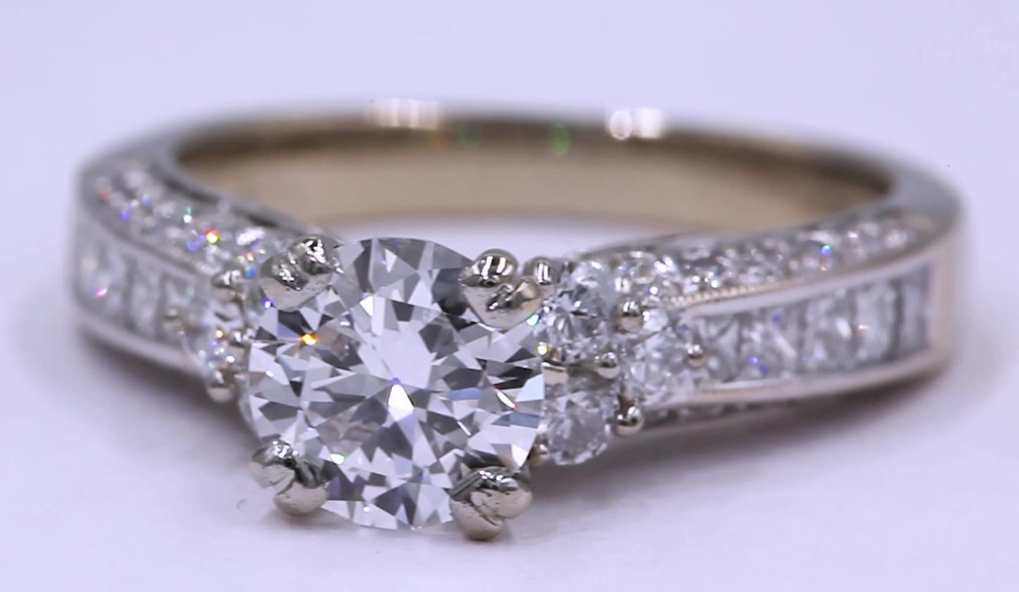 1.18ct Round Brilliant Diamond Engagement Ring — GIA Certified, 18k White Gold