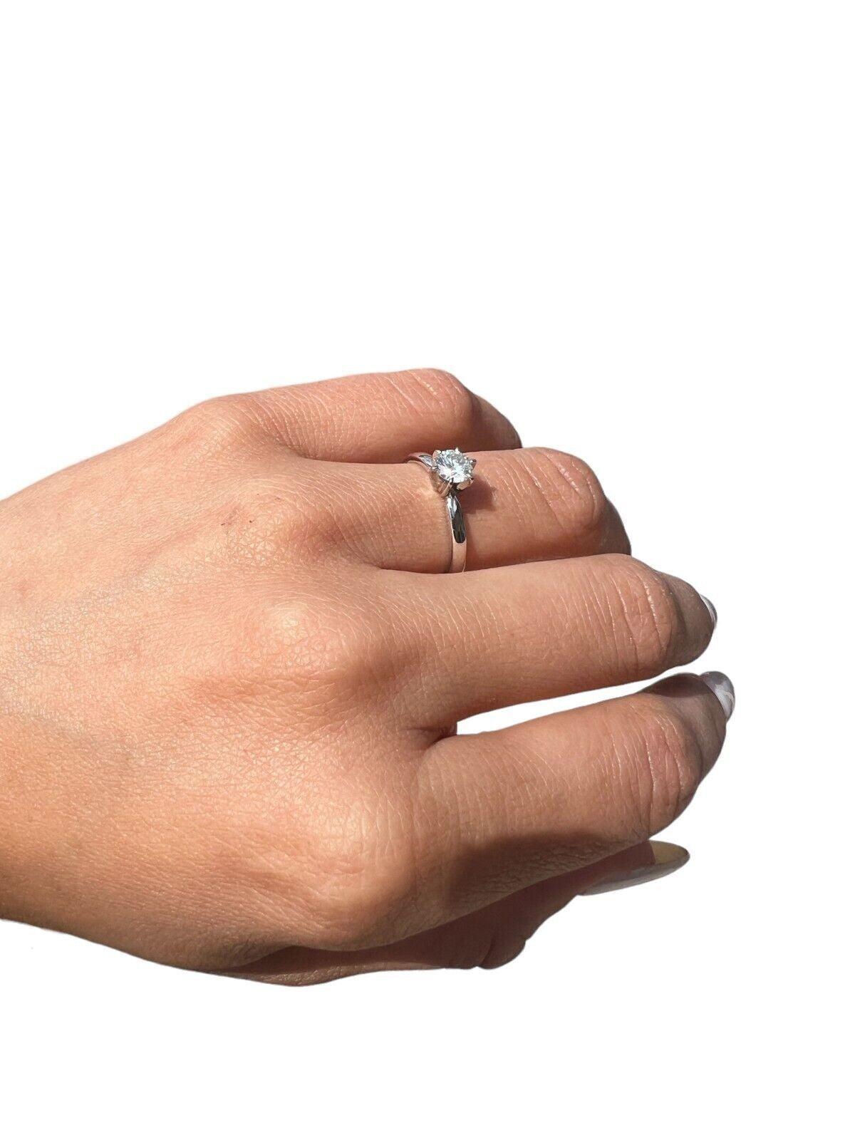 0.50ct Round Brilliant Diamond Solitaire Ring — GIA Certified, 14k White Gold