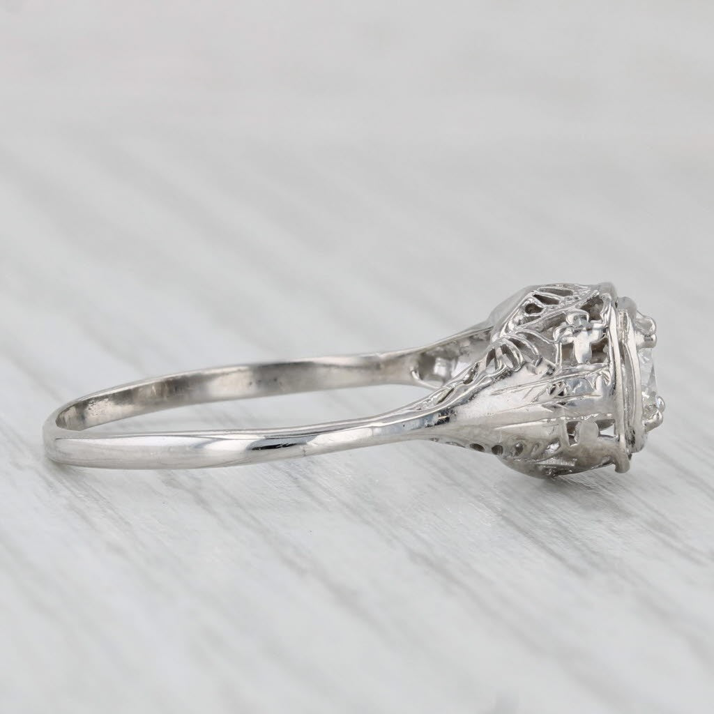 0.46ct Round Brilliant Diamond Solitaire Ring — GIA Certified, Platinum