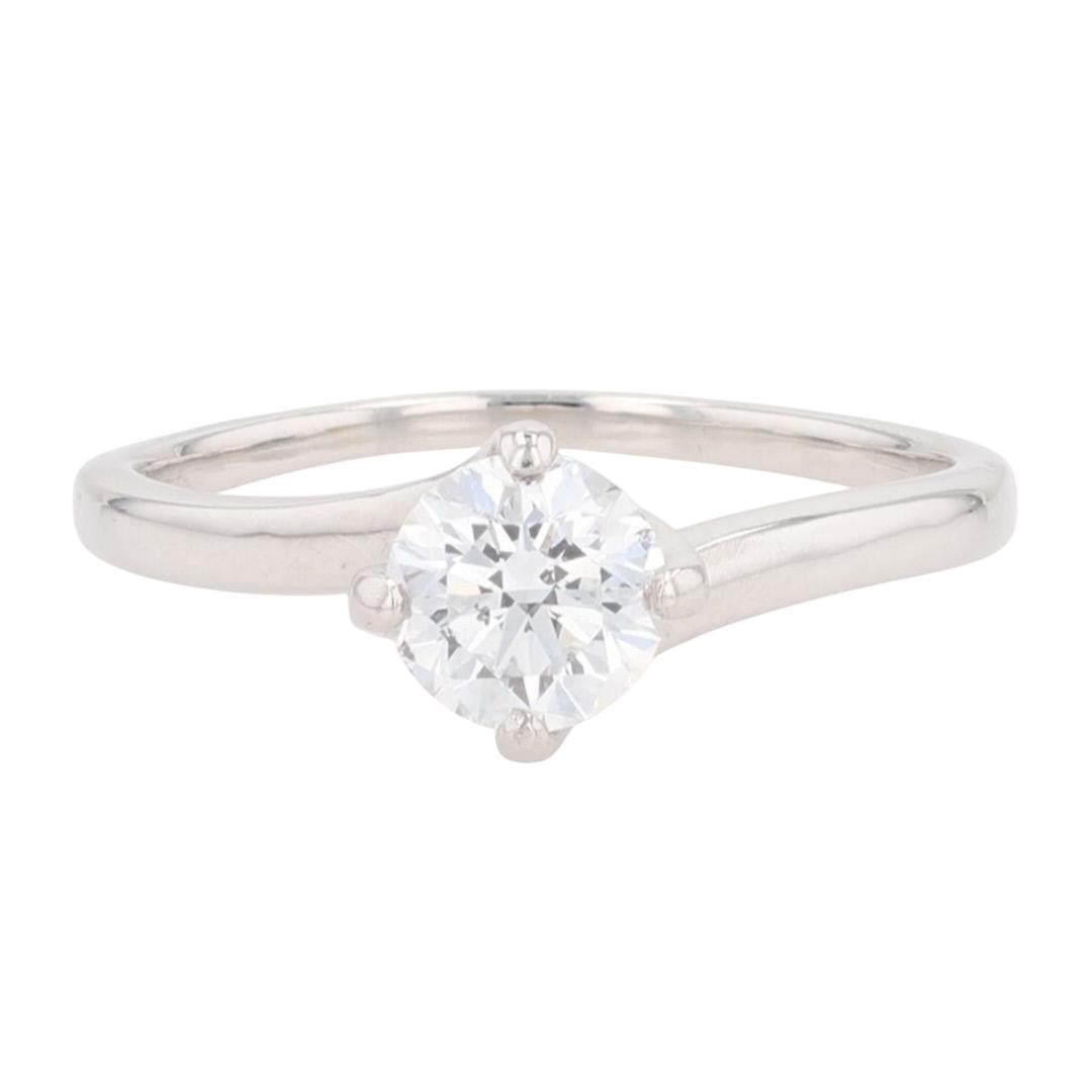 0.75ct Round Brilliant Diamond Solitaire Ring — GIA Certified, Platinum