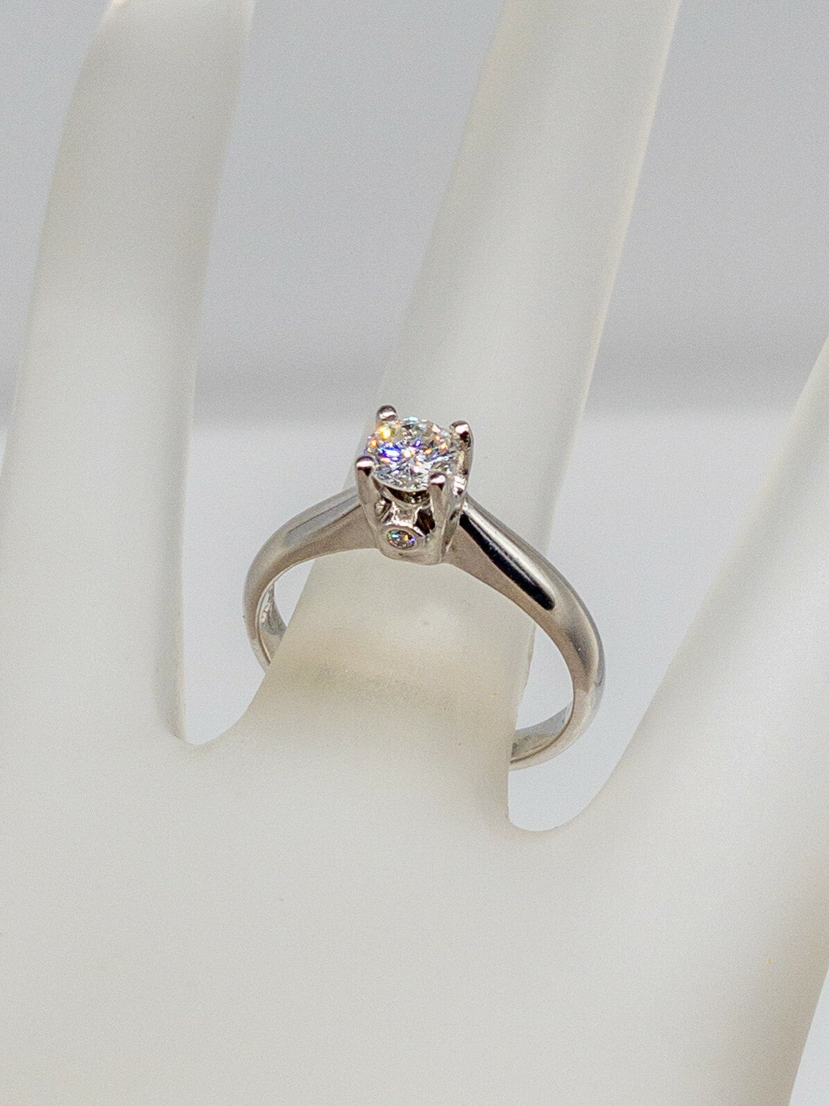 0.50ct Round Brilliant Diamond Cartier Ring — GIA Certified, 18k White Gold