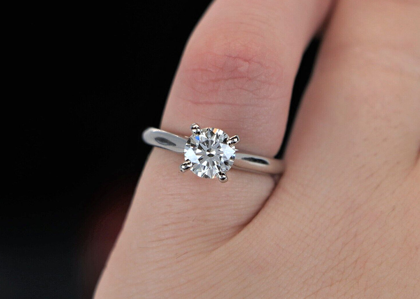 1.06ct Round Brilliant Diamond Solitaire Ring — GIA Certified, Platinum