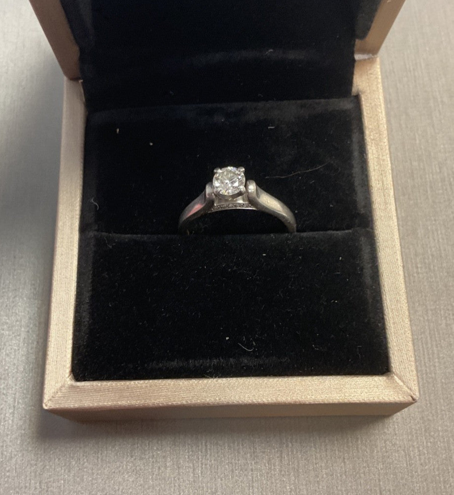 0.50ct Round Brilliant Diamond Engagement Ring — GIA Certified, Platinum
