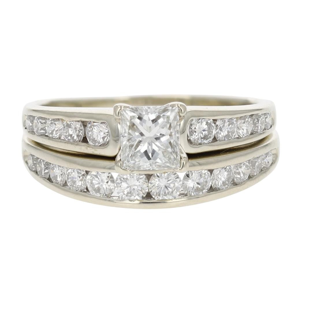 1.64ct Princess Cut Diamond Engagement Ring — GIA Certified, 14k Multi-Tone Gold