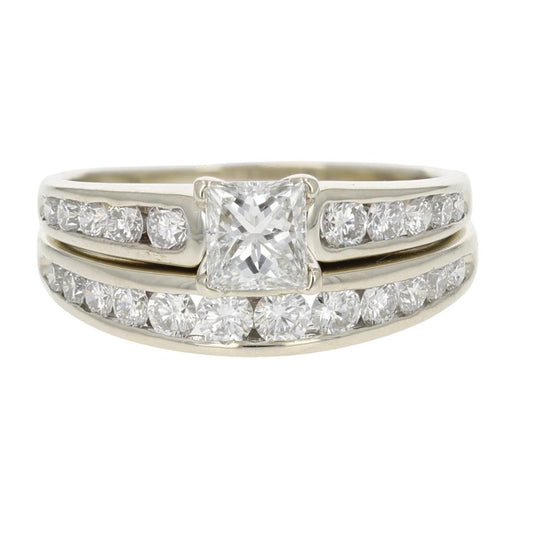 1.64ct Princess Cut Diamond Engagement Ring — GIA Certified, 14k Multi-Tone Gold