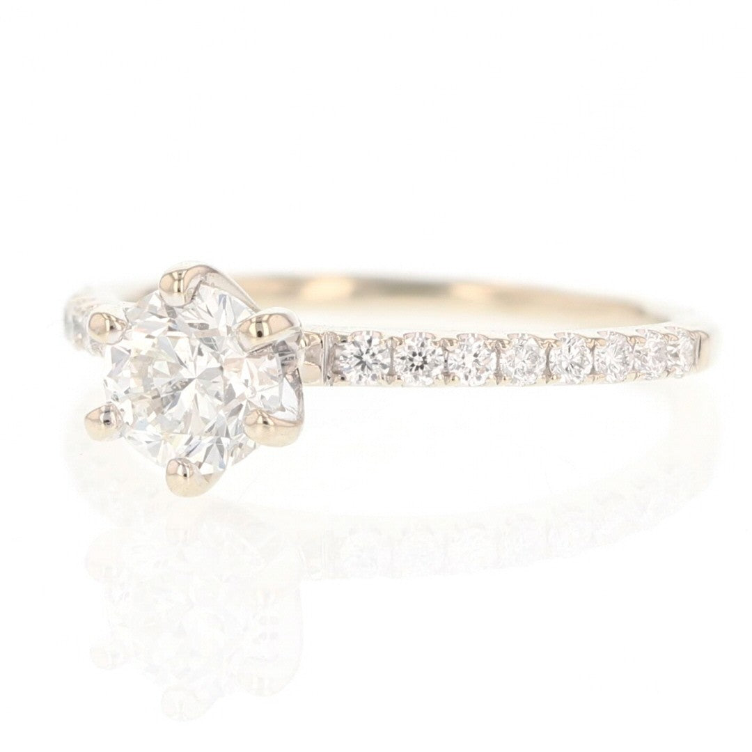 0.73ct Round Brilliant Diamond Solitaire Engagement Ring — GIA Certified, 14k White Gold
