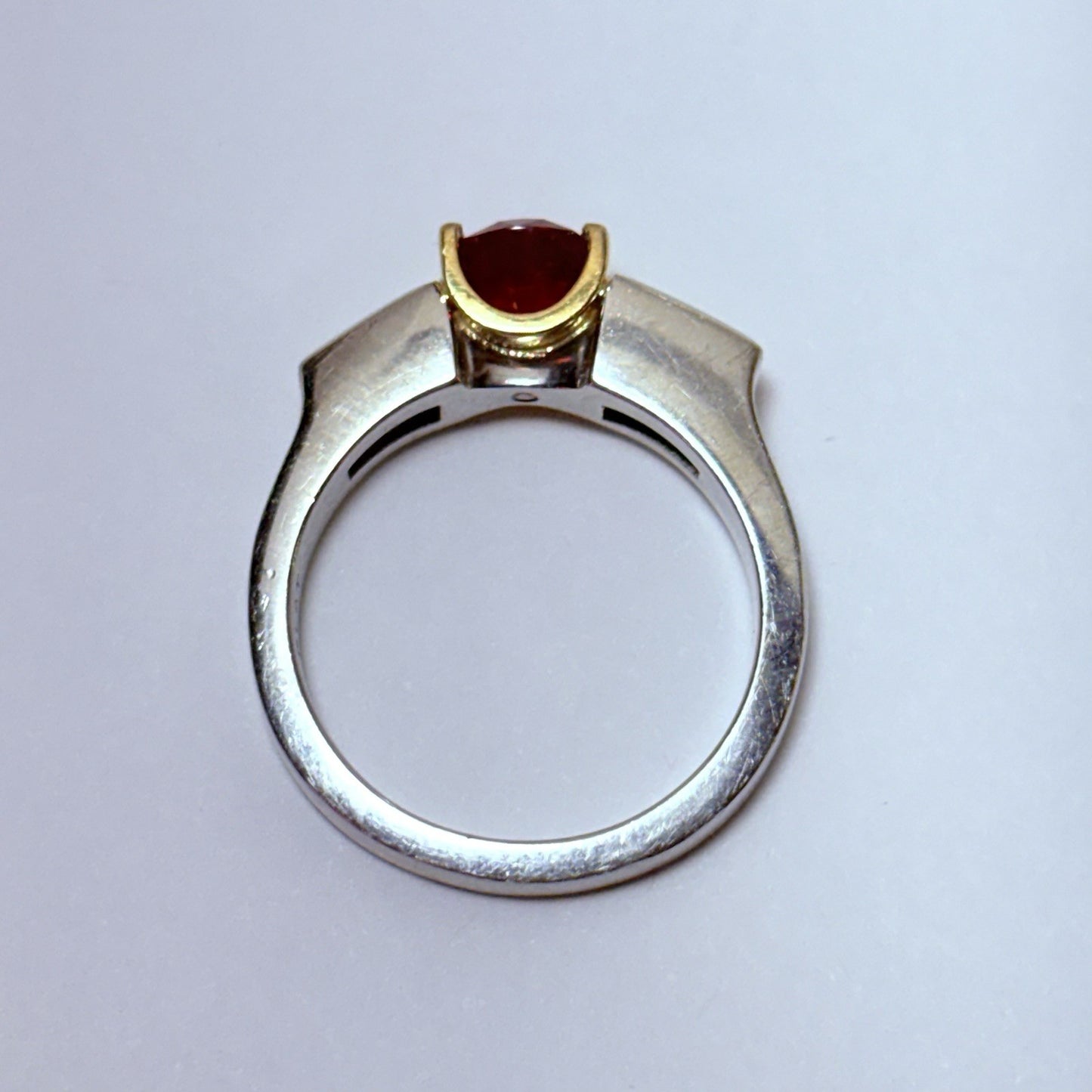 1.10ct Oval Ruby & Diamond Ring — GIA Certified, Platinum & 18K Gold