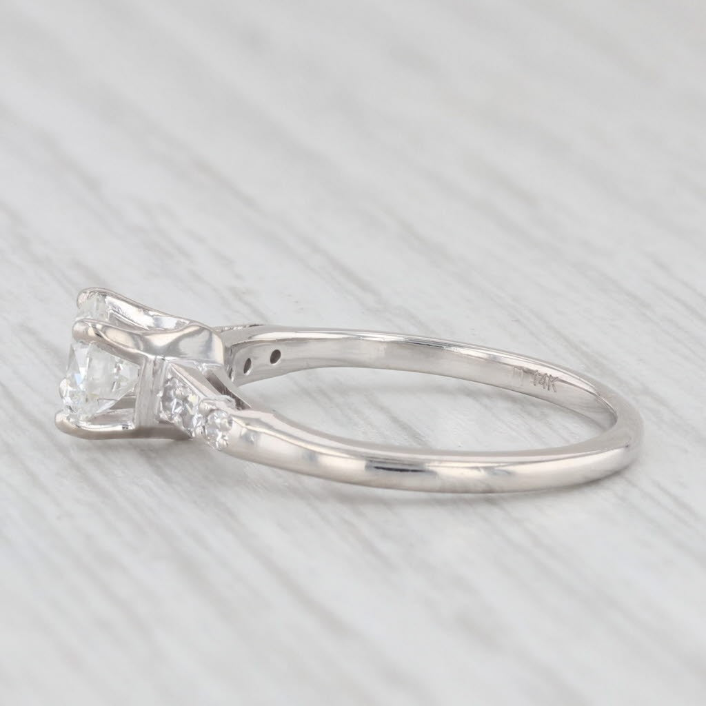 0.69ct Round Brilliant Diamond Engagement Ring — GIA Certified, 14k White Gold