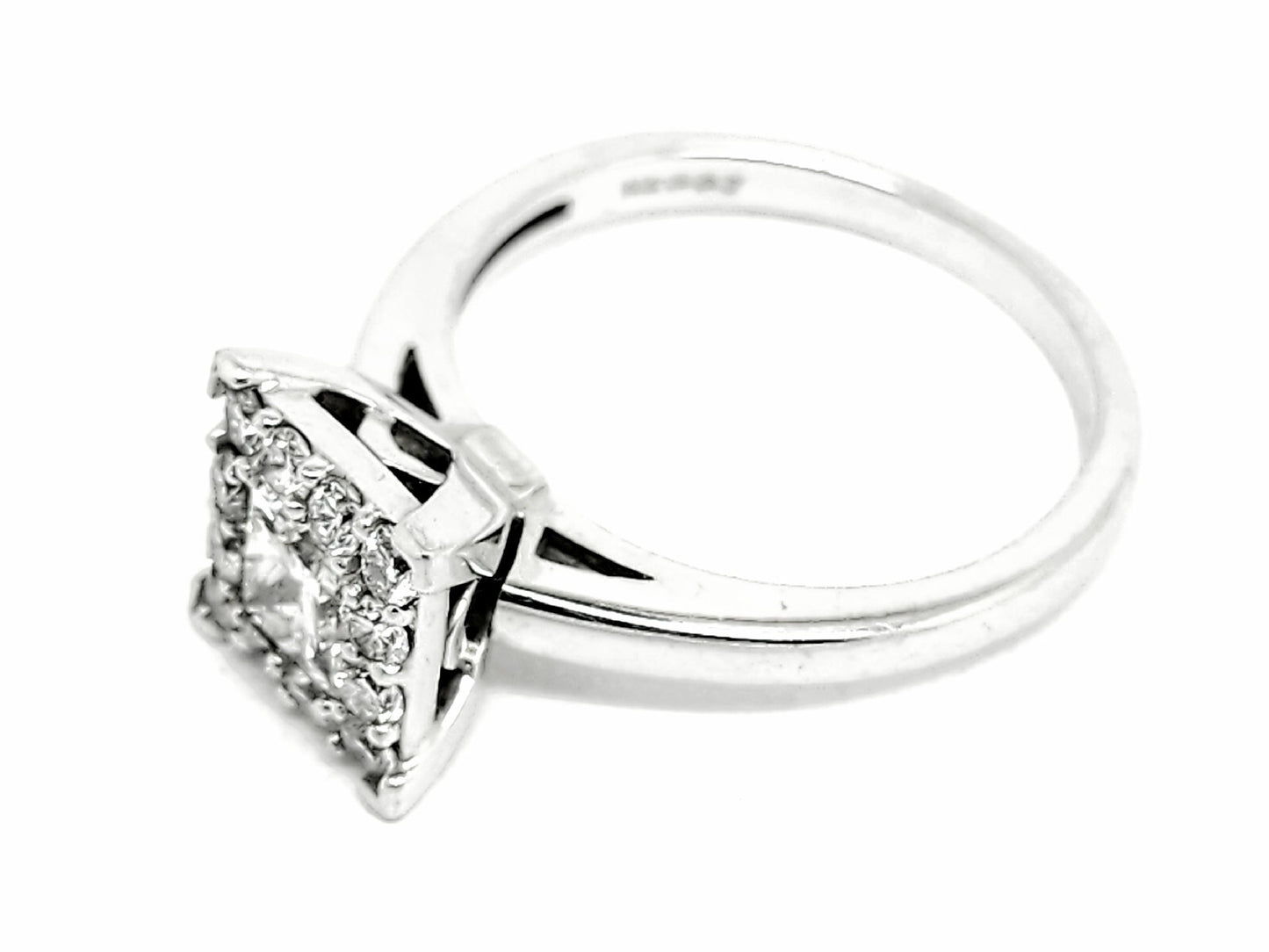0.50ct Round Brilliant Diamond Cartier Ring — GIA Certified, 18k White Gold