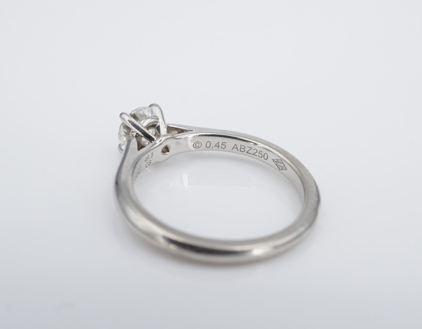 0.45ct Round Brilliant Diamond Solitaire Ring — GIA Certified, Platinum