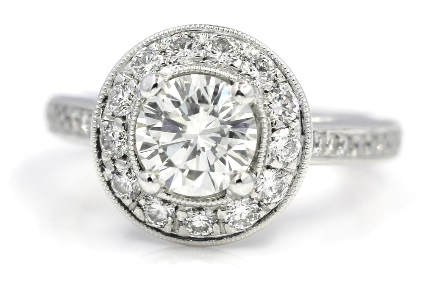 1.02ct Round Brilliant Diamond Engagement Ring — GIA Certified, 14k White Gold