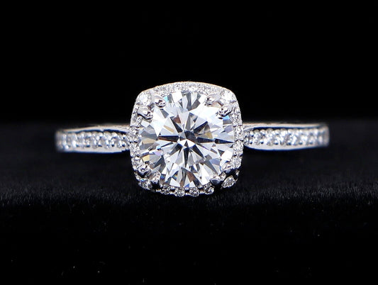 1.26ct Round Brilliant Diamond Engagement Ring — GIA Certified, 18k White Gold