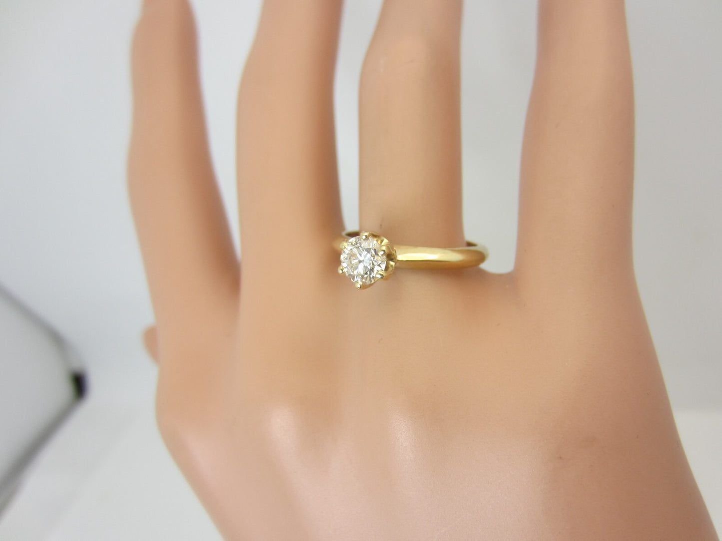 0.55ct Round Brilliant Diamond Engagement Ring — GIA Certified, 14k Yellow Gold