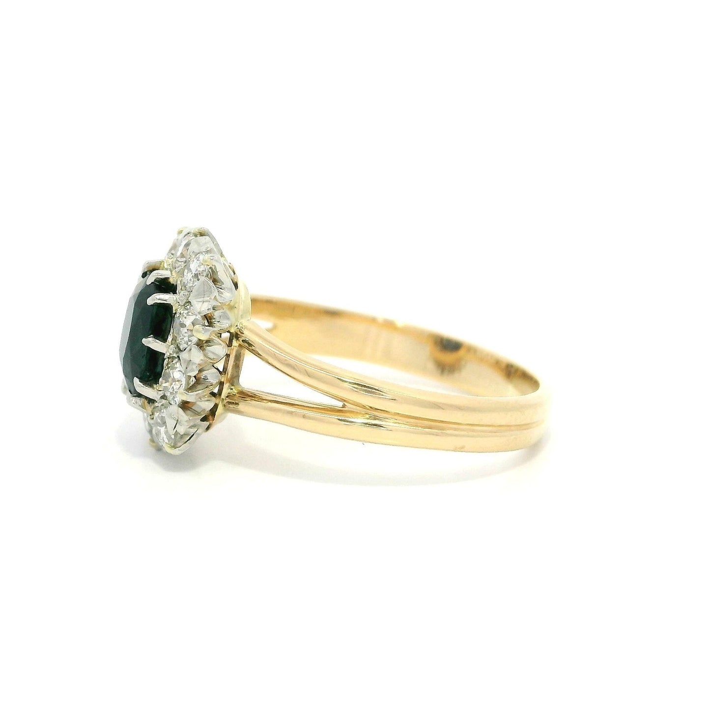 1.06ct Cushion Modified Fancy Brownish Greenish Yellow Diamond Ring — GIA Certified, 18K White Gold