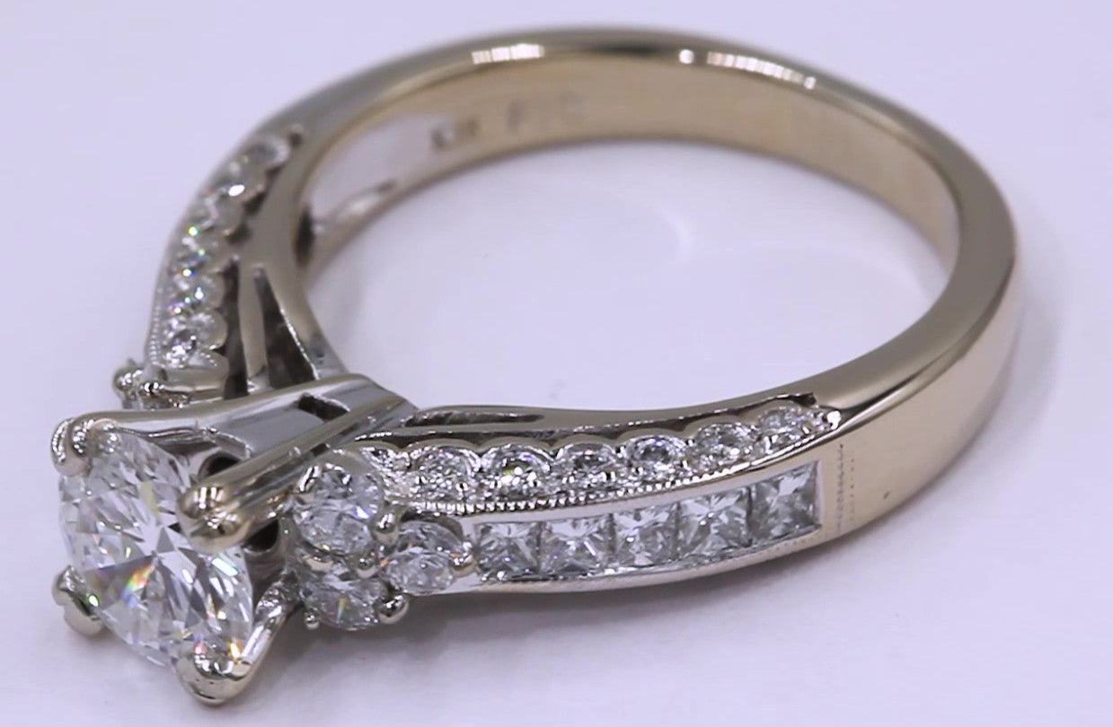 1.18ct Round Brilliant Diamond Engagement Ring — GIA Certified, 18k White Gold