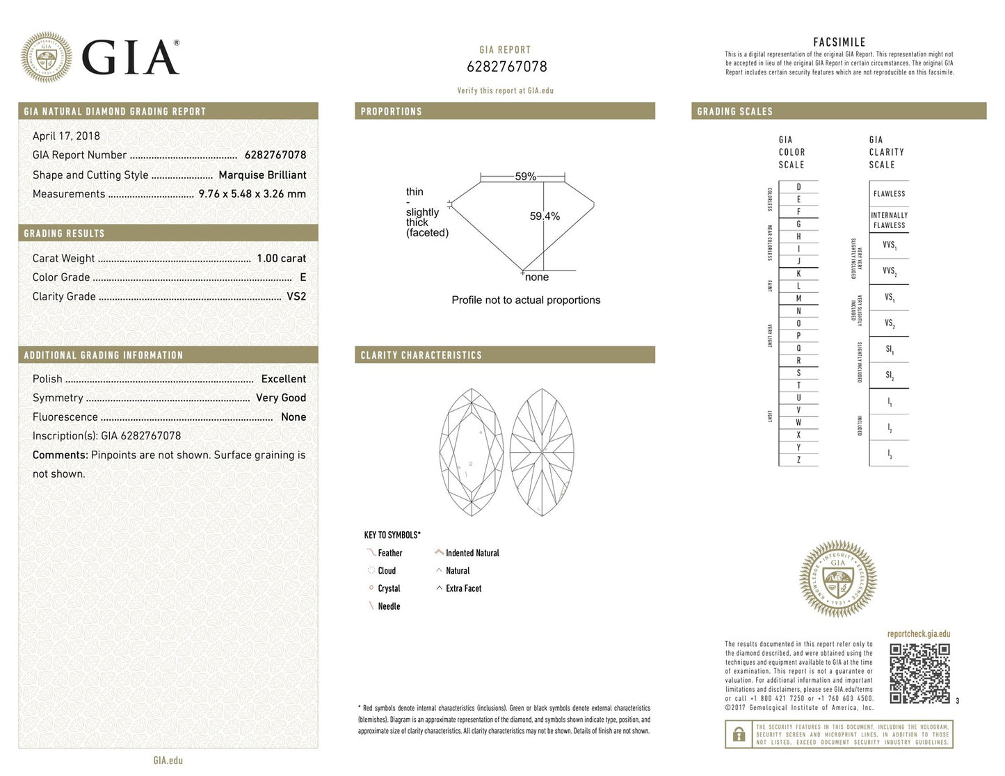 1.42ct Marquise Diamond Solitaire with Accents Ring — GIA Certified, 14k White Gold