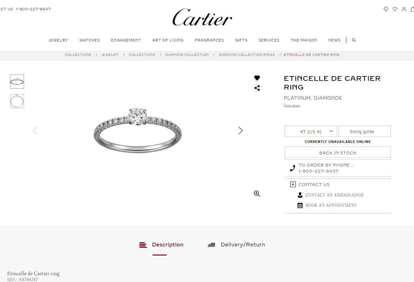 0.19ct Round Brilliant Diamond Solitaire Ring — GIA Certified, Platinum