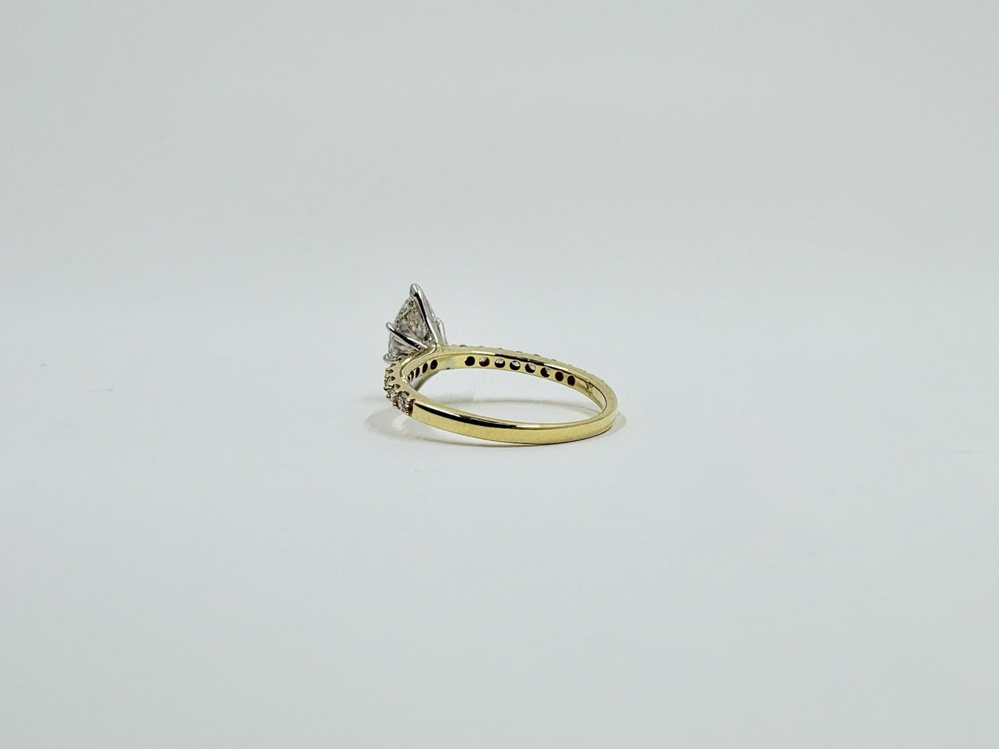 0.90ct Marquise Diamond Engagement Ring — GIA Certified, 14k Two-Tone Gold