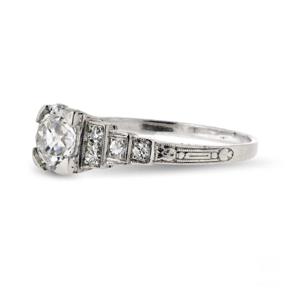 1.13ct Old European Cut Diamond Ring — GIA Certified, Platinum